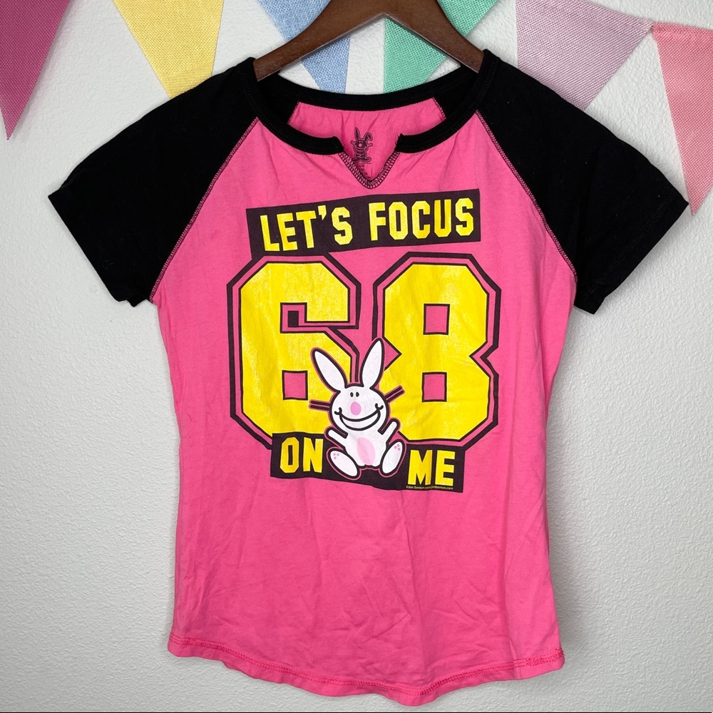 Vintage Y2K Happy Bunny Baby Tee | M